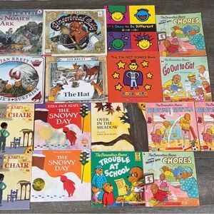 Lot of 17 Books By Todd Parr, Jan Brett, Stan Jan Berenstain, Ezra Jack Keats